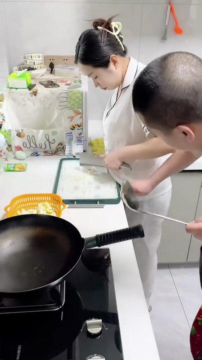 Girl makeup cooking