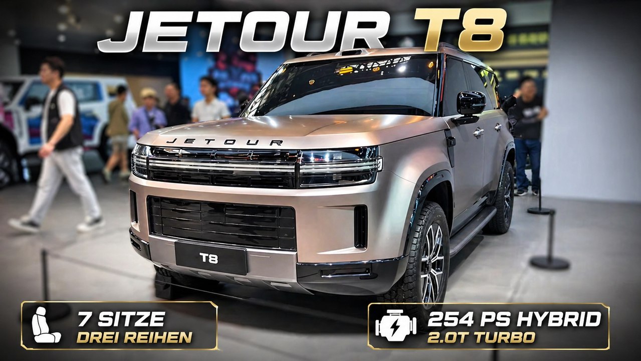 Jetour T8 SUV: Premiere mit 3 Reihen und Hybrid-Power
