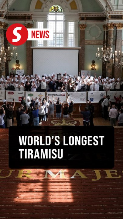 London chefs unveil giant 440-metre tiramisu breaking world record
