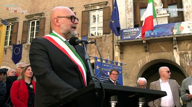 25 Aprile, a Modena piazza Grande gremita per l?81? anniversario della Liberazione