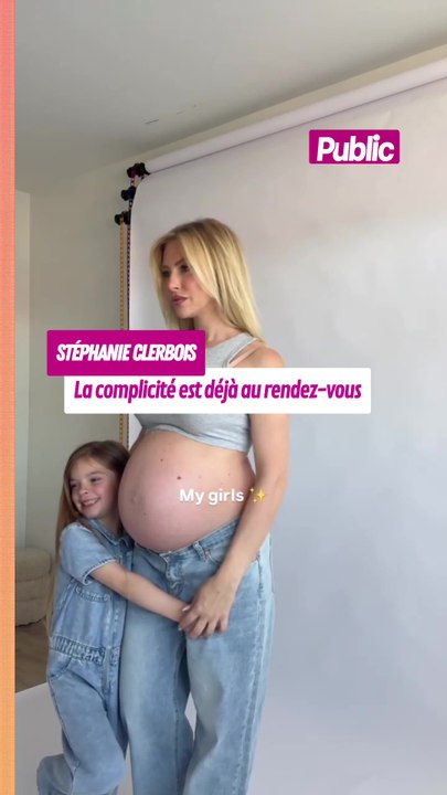 Chez Stéphanie Clerbois, la complicité est déjà au rendez-vous : sa fille est complètement fan de sa futur petite sœur