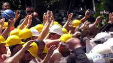 Açlık grevindeki madencilere polis engeli