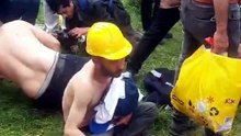 Gazdan etkilenen maden işçileri böyle görüntülendi