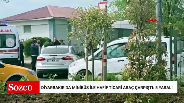 Diyarbakır’da minibüs ile hafif ticari araç çarpıştı: 5 yaralı