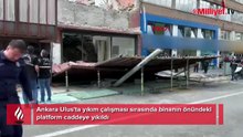 Ankara'da platform yıkıldı! Ekipler sevk edildi