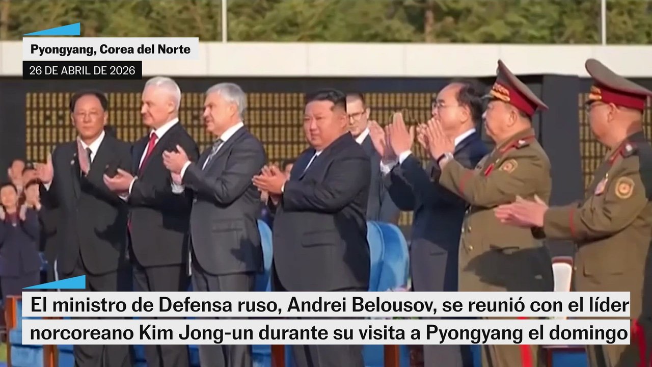 El ministro de Defensa ruso, Andrei Belousov, se reunió con el líder norcoreano Kim Jong-un durante su visita a Pyongyang