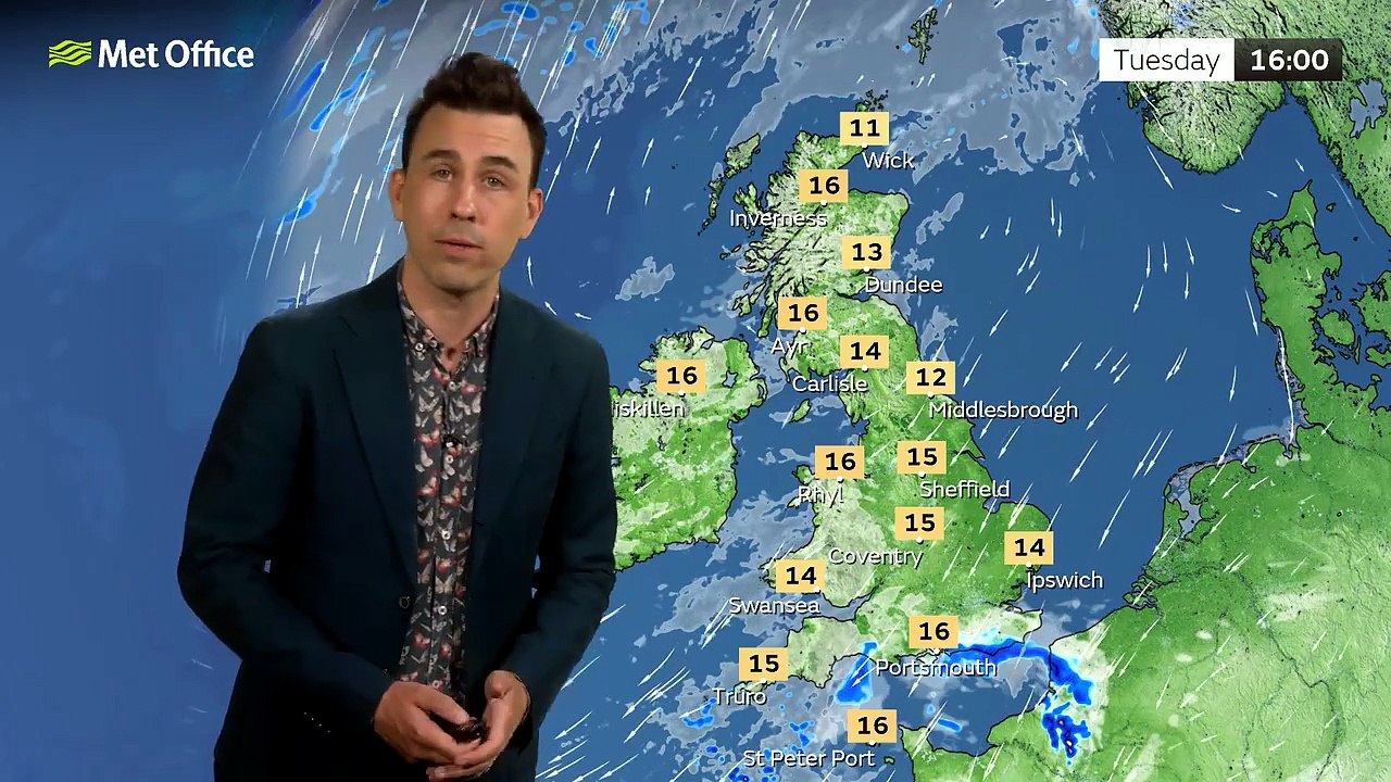 Met Office Tuesday Morning Weather Forecast 28/04/2026