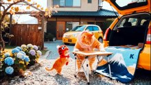 Mama Cat & Kitten’s Funny Mount Fuji Camping! ⛺🐱 | Tiny Tent Disaster & Magical Sunrise