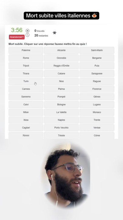 J’ai choke #italie #quizz
