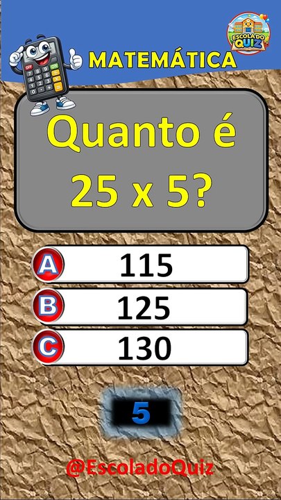 QUIZ DE MATEMÁTICA_ Cada Fase Fica MAIS DIFÍCIL
