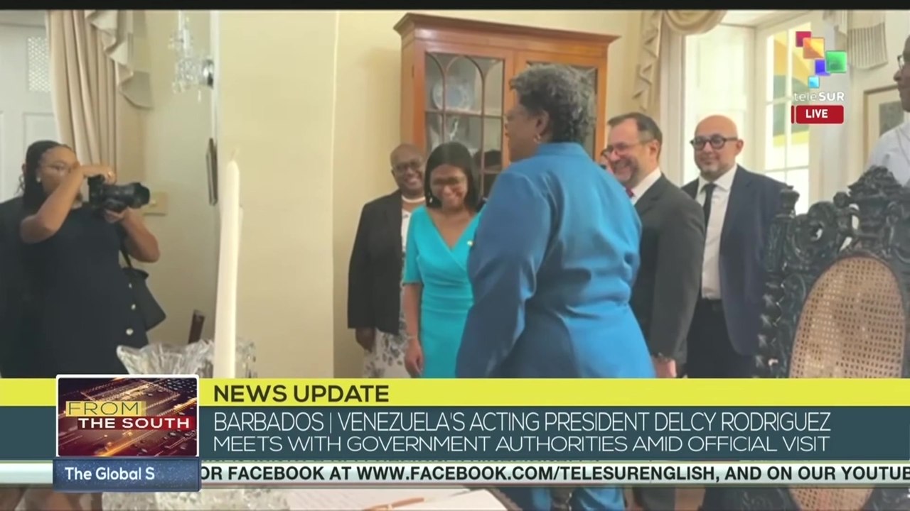 Barbados | Venezuelan Act. Pres. Rodriguez meets with PM Mia Mottley