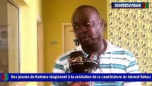 Des jeunes de Ratoma opposés à la validation de la candidature de Ahmed Sékou TRAORÉ