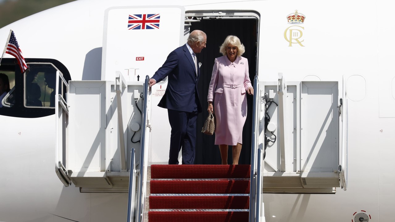 Llegada de los reyes Carlos y Camila a Estados Unidos