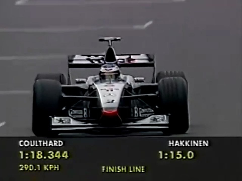 F1 – Mika Häkkinen (McLaren Mercedes V10) laps in qualifying – Canada 1998