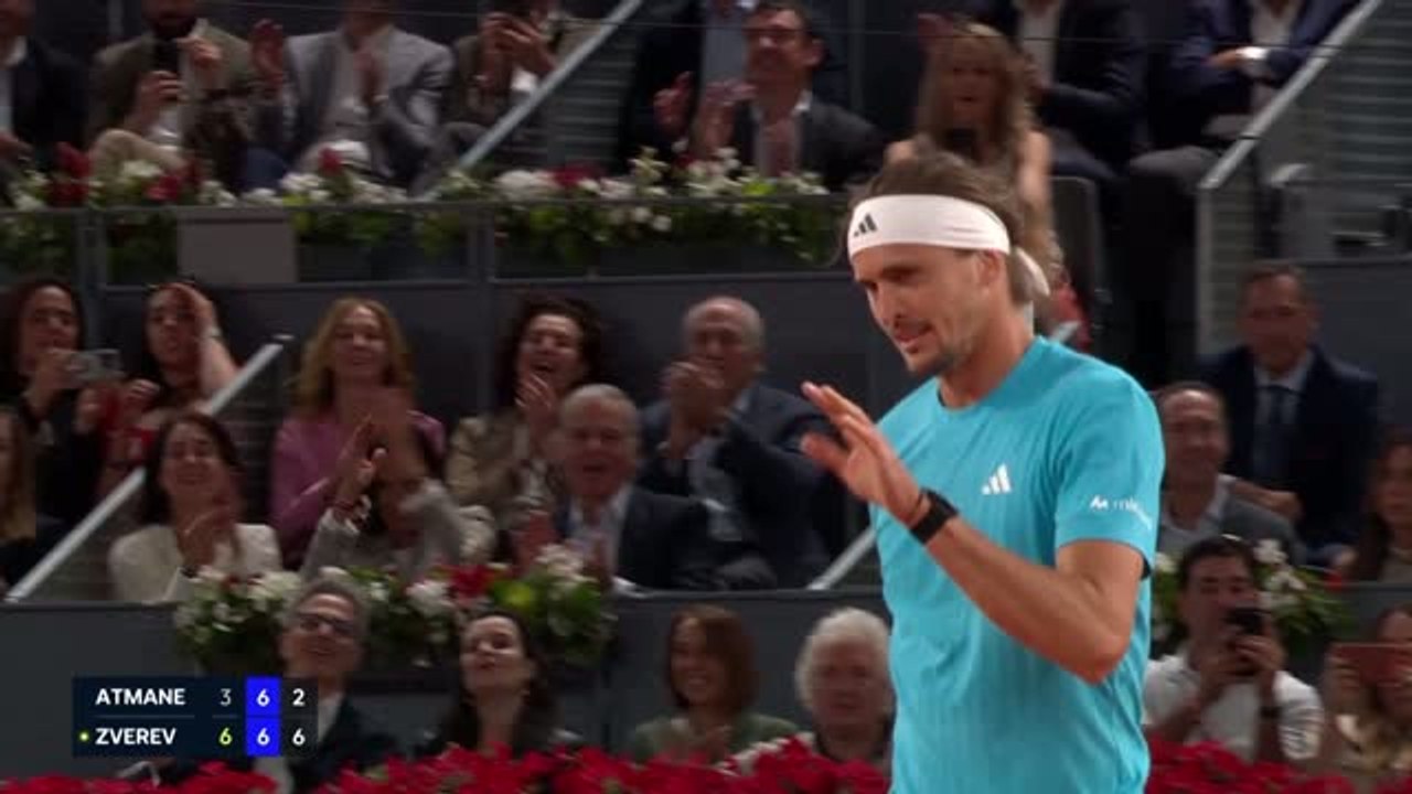 Zverev sees off Atmane despite late wobble