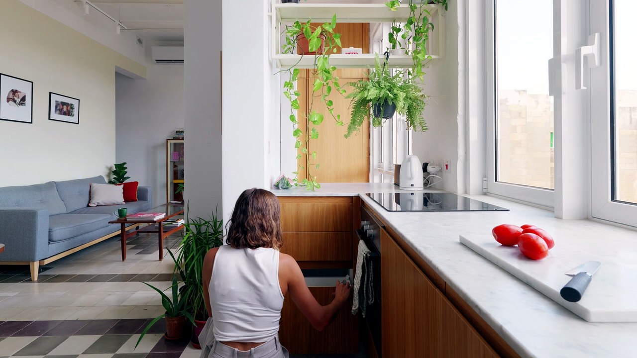 Architect Turns Small Abandoned Apartment into Bright, Character-Filled Home, Malta 60sqm/645sqft