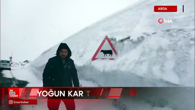 Ardahan'da kar kalınlığı tabela boyunu geçti