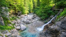 Garnitzenklamm Austria Wooden Walkways and Waterfalls 4K 60fps