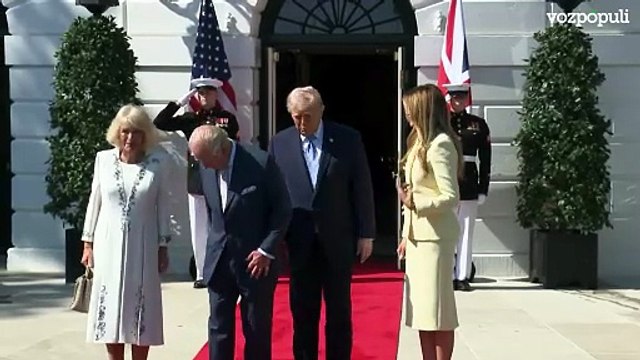 Donald y Melania TRUMP dan la bienvenida al rey Carlos III y a la reina Camila