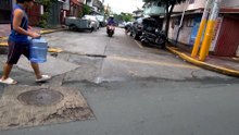Cloudy Day on Mindoro Street in Manila City in the Philippines
