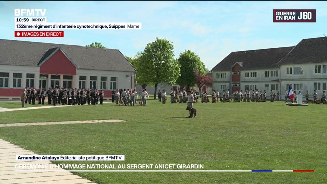 Conflit au Moyen-Orient: la Marseillaise entonnée lors de la cérémonie d'hommage national au sergent Anicet Girardin
