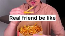How to enjoy FRIES with CHEESE SAUCE with your friend properly😭😂❤️🍟~ CHEFKOUDY