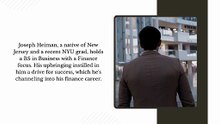 Joseph Heiman New Jersey - Excelled In Finance Studies