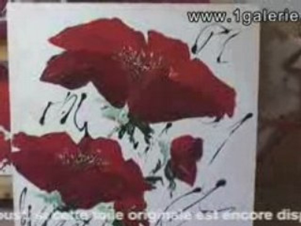 Fleurs au couteau réf: 2013 Adaoust Toile originale cotée