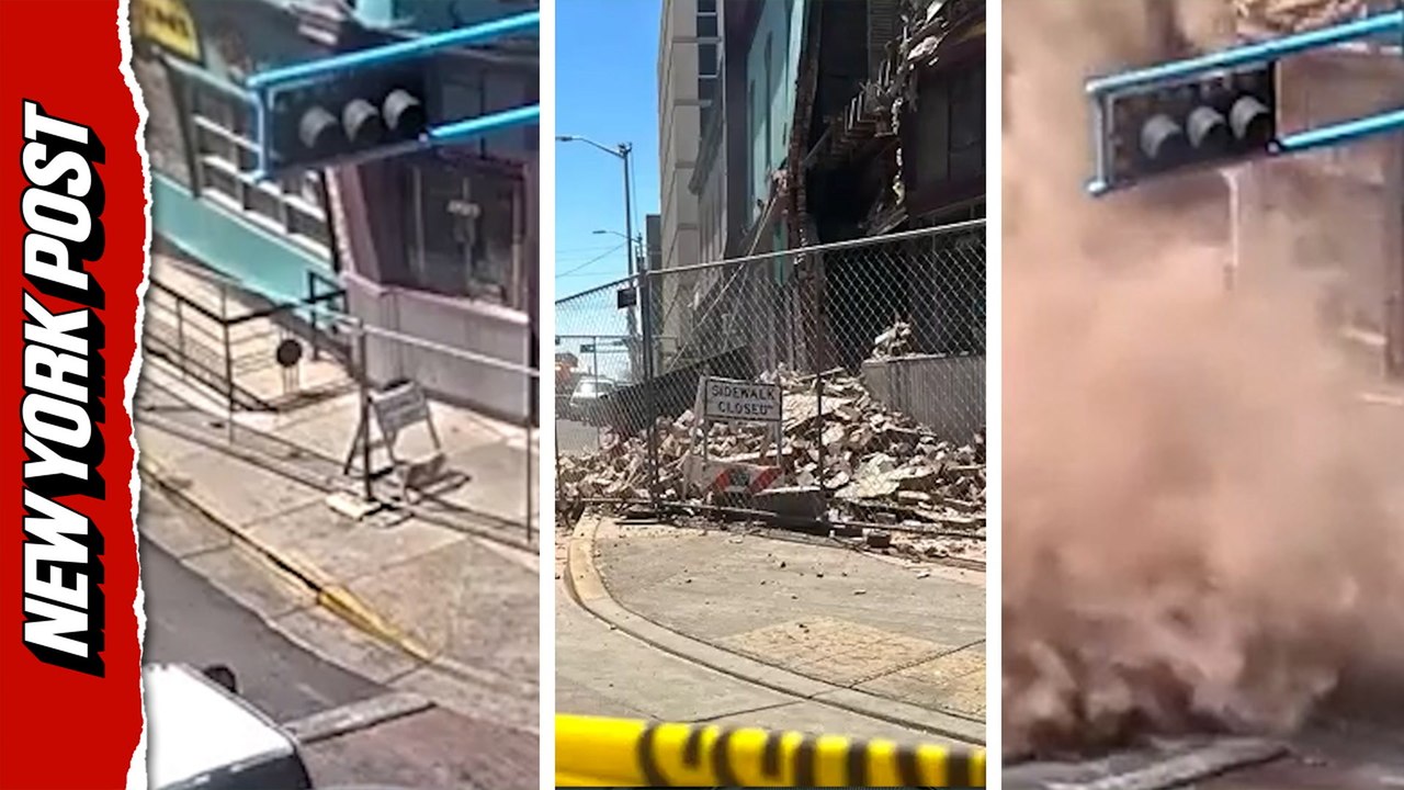 Traffic camera captures Albuquerque diner collapsing