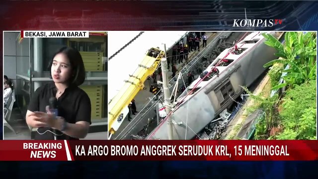 Update! Proses Evakuasi Bangkai Kereta di Stasiun Bekasi Timur, Korban Meninggal Jadi 15 Orang