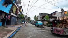 Partially Useless Road on Okra Street in Marikina City in the Philippines