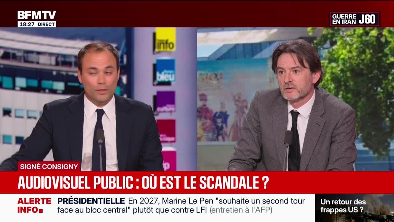 SIGNÉ CONSIGNY - Audiovisuel public : alloncle déchaîne la gauche - 28/04