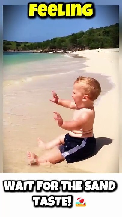 He really thought the sand was a snack! 🏖️💀 #shorts