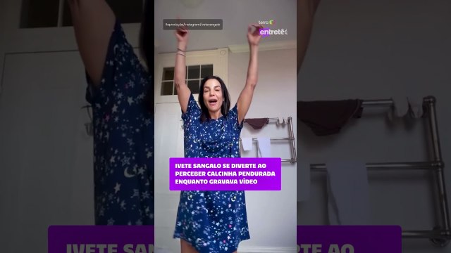 Ivete Sangalo se diverte ao perceber calcinha pendurada enquanto gravava vídeo #shorts