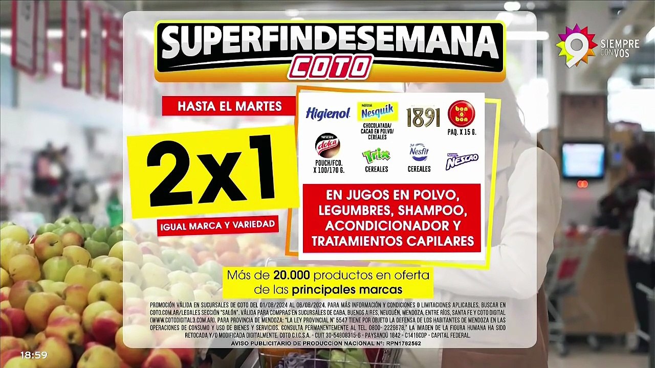 Tanda Publicitaria de eltrece Satelital en Canal 9 Resistencia (05/08/2024)