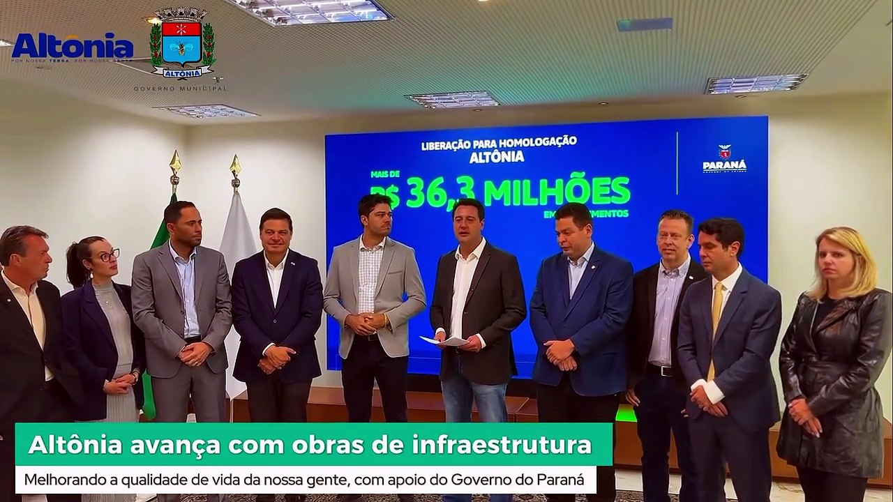 Governador anuncia investimentos de R$ 36,3 milhões em Altônia