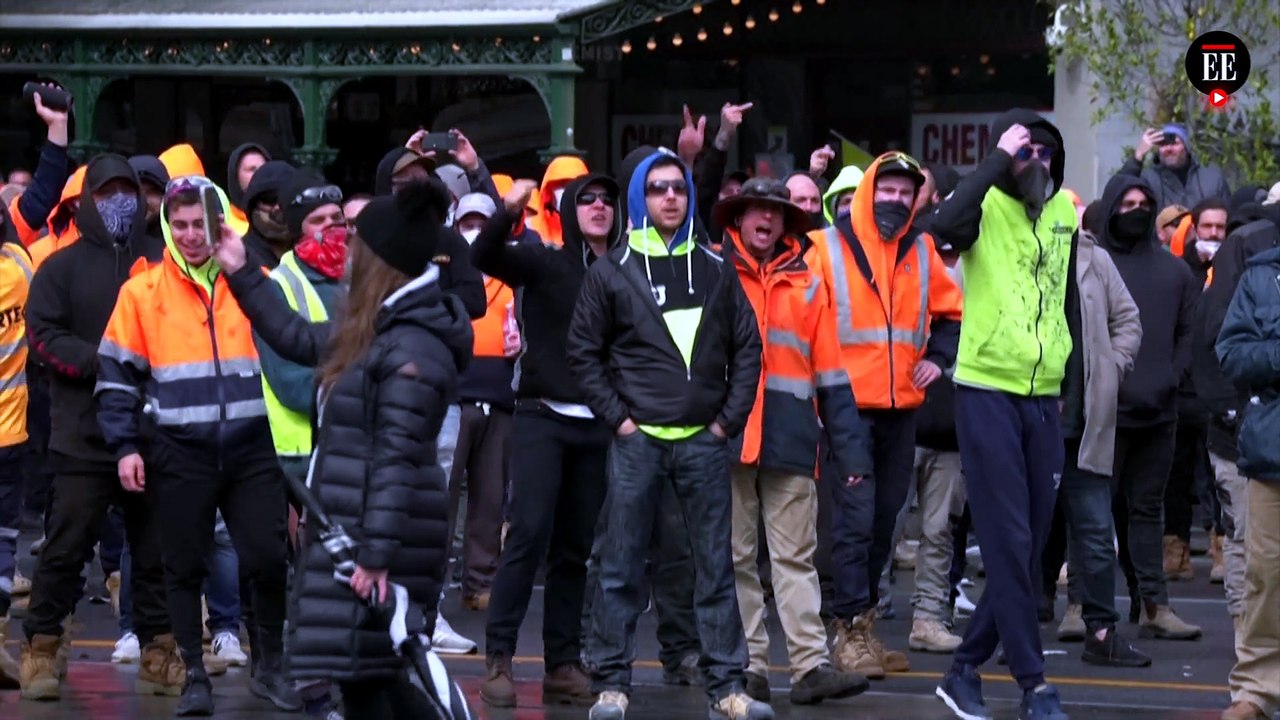 Violentas manifestaciones de anti-vacunas en Australia en pleno aumento de contagios