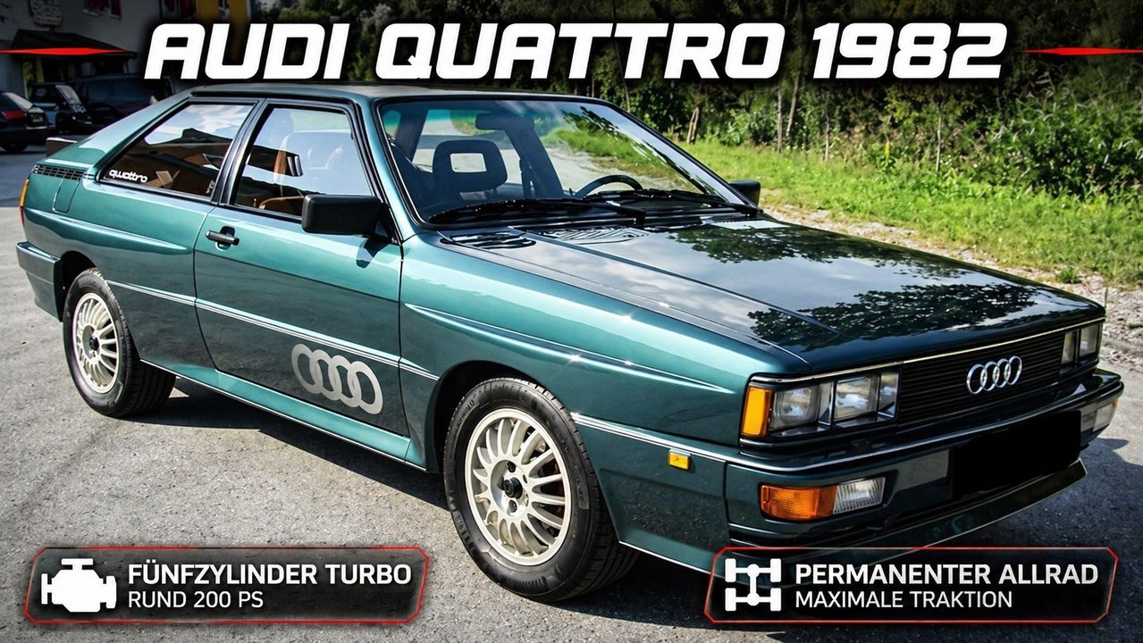 Audi quattro 1982: Technik-Meilenstein mit 200 PS im Detail