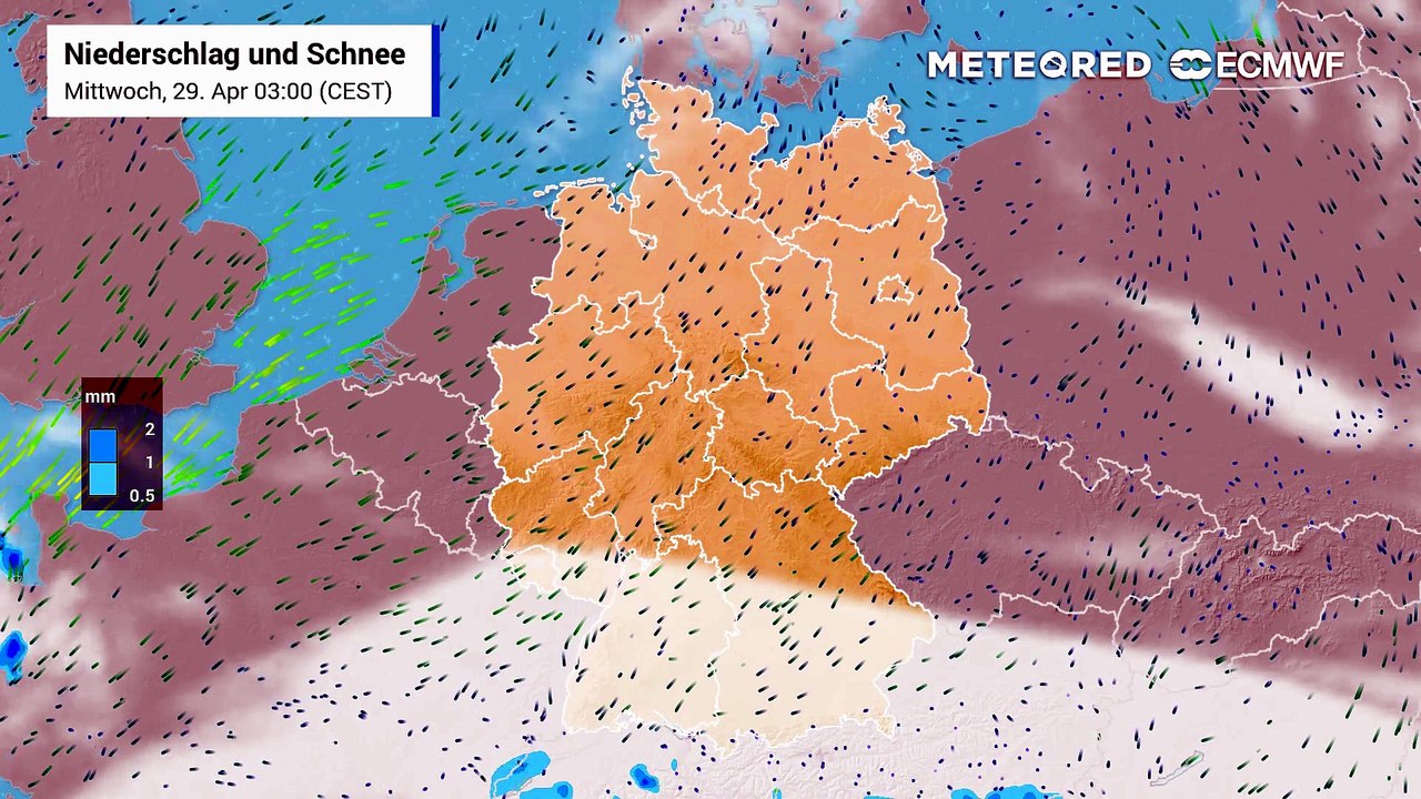 Kaum wolken am himmel über deutschland - die sonne knallt!