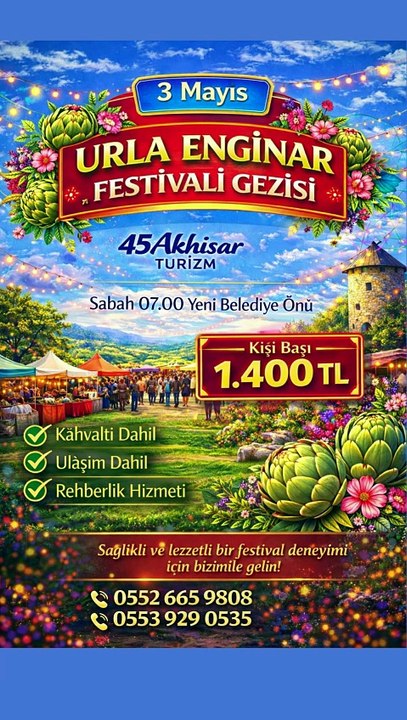 Urla Enginar Festivali Gezisi başlıyor