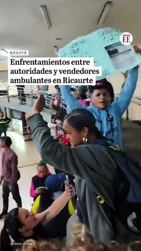 Enfrentamientos entre autoridades y vendedores ambulantes en túnel de Ricaurte