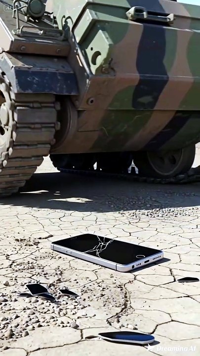 Tank Crushes Phone #tankvehicle #phonecrush  #foryou #viralshort #trending