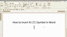 How to Insert Xi ( Ξ ) Symbol in Word