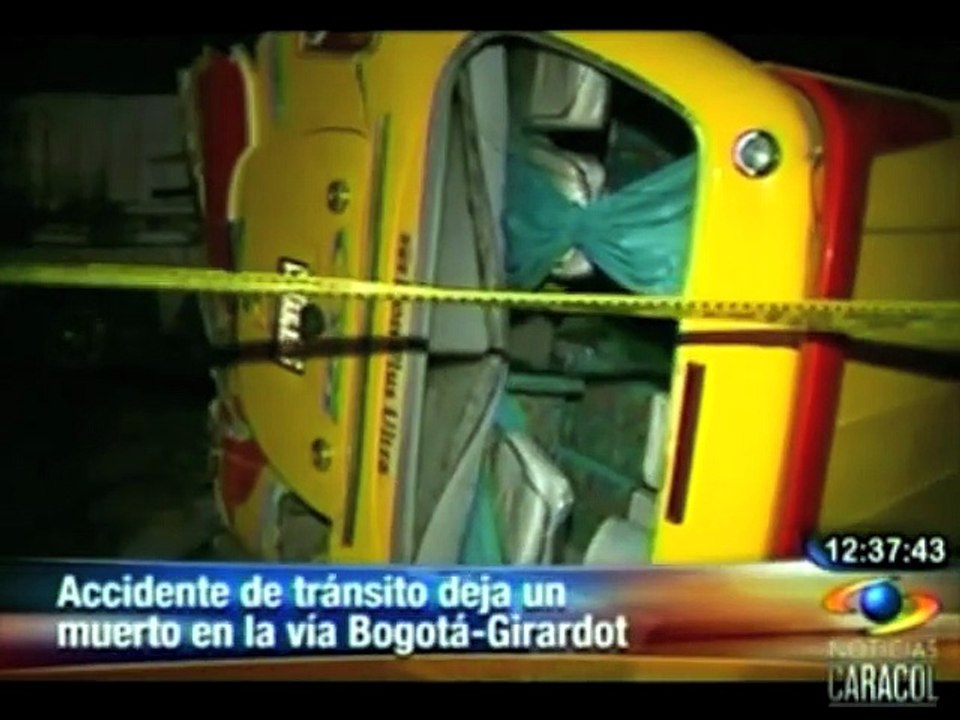 Accidente en vía a Melgar