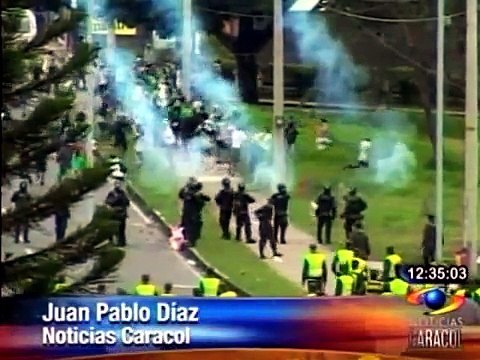 Disturbios hinchas de Nacional