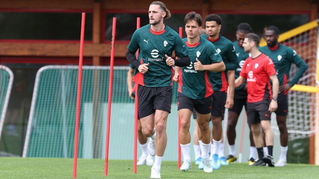 L'allenamento dei rossoneri verso il Sassuolo