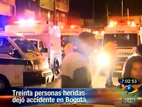 Más de 30 heridos dejó accidente de tránsito