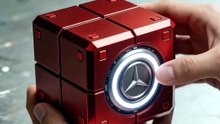 Sci-Fi Transforming Mechanical Cube → Futuristic Car Model | Precision Engineering Desk Toy