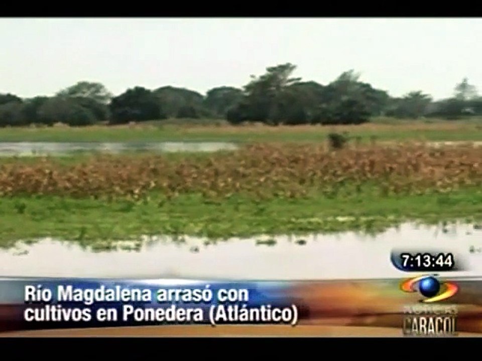 Río Magdalena destruye cultivos