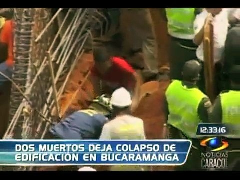 Colapso de edificio en Bucaramanga deja dos personas muertas